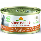 Almo Nature cat konzerva Natural-kuřecí se sýrem 70g