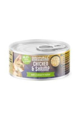 animALL konzerva kočka Kuře a krevety plátky 80g