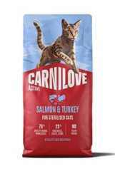 Carnilove Cat Active Dry Salmon&Turkey Sterilised Adult 6kg