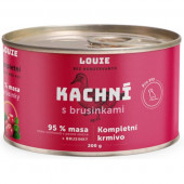 Louie konzerva pro psy kachní s brusinkami 200g