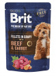 Brit Premium Dog Fillets Gravy Beef&Carrot 85g