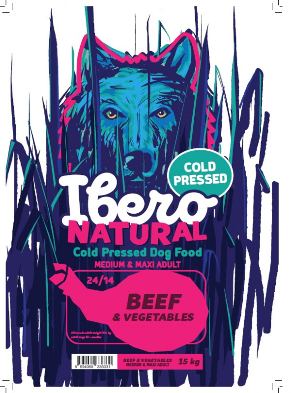 Ibero NATURAL dog COLD PRESSED beef 12kg