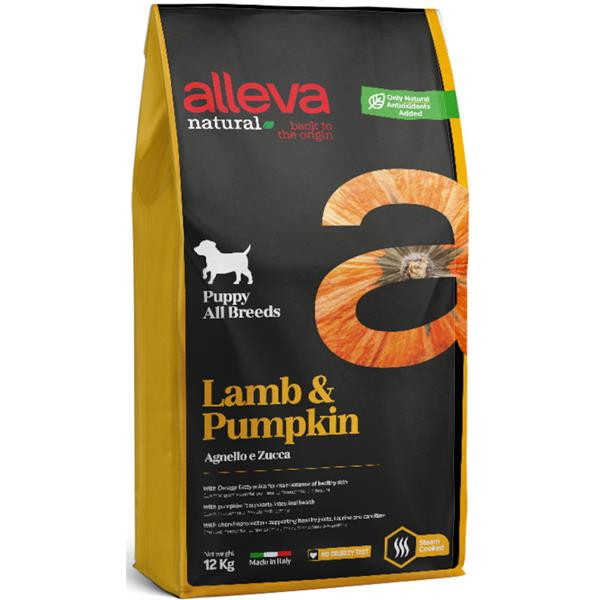 Alleva Natural Puppy All breeds Lamb and Pumpkin 12 kg