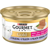 Gourmet Gold cat konzerva Kitten s telecím 85g