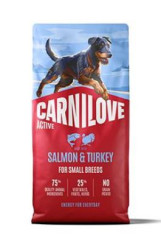 Carnilove Dog Active Dry Salmon&Turkey Adult Small Breed 12kg
