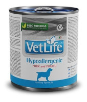 Vet Life Natural Canine konzerva Hypoallergenic Pork & Potato 300g