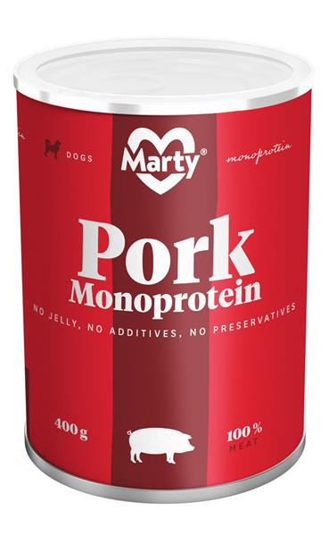 MARTY konz. pro psy - Monoprotein vepřové 400 g