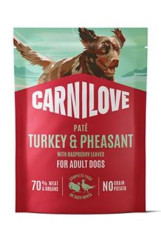 Carnilove Dog Pouch Paté Turkey&Pheasant+ Raspberries 300g
