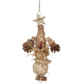 Hračka pták přírodní Habi Flamingo 13x5,5x31cm