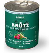 Louie konzerva pro psy krůtí, brusinky,prebiotika 800g
