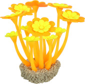 Akvarijní dekorace FLOWERS 2 oranžová/žlutá Zolux