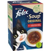 Felix Soup cat -Polévky kuře,jehně,hovězí 6 x 48 g