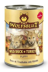 Wolfsblut Dog Puppy Wild Duck&Turkey konzerva 395g