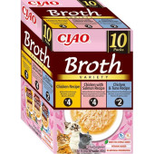 Inaba Cat Ciao Broth kuře a ryba multipack 10x 40g