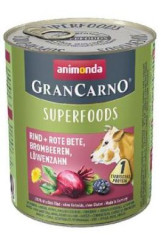 Animonda GRANCARNO Superfoods hovězí,čv.řepa,ostružiny,pampeliška 800g pro psy