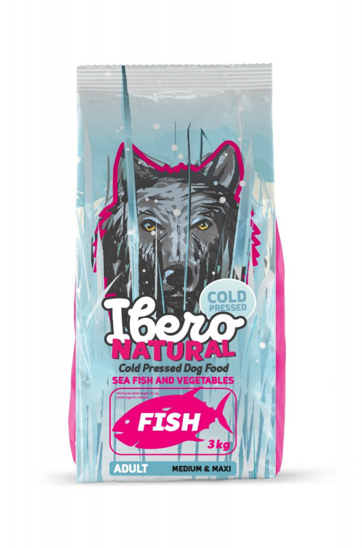 Ibero Cold Pressed dog adult M/L Fish 12 kg