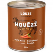 Louie konzerva pro psy hovězí s mrkví 800g