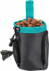 Dog Activity Baggy Snack 2v1, pamlskovník+sáčky na trus 2v1 10×13cm - šedotyrkysový