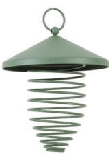 Krmítko venkovní SPIRAL na lojové koule kov zelená 11cm Zolux