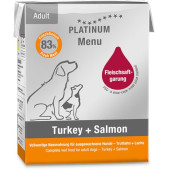 Platinum Dog Menu Turkey + Salmon 185g