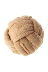 Hračka pes animALL Kožený míč kůže, natural S 6cm
