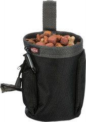 Dog Activity Baggy Snack 2v1, pamlskovník+sáčky na trus 2v1 10×13cm - černošedý