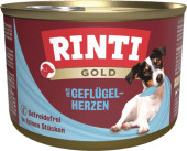 Rinti Dog Gold konzerva drůbeží srdíčka 185g