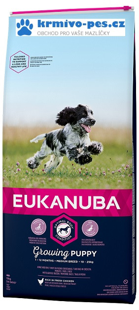 Eukanuba Dog Puppy&Junior Medium 15kg