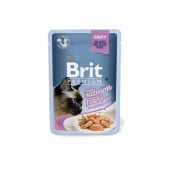 Brit Premium Cat Delicate Fillets in Gravy with Salmon for Sterilised 85g