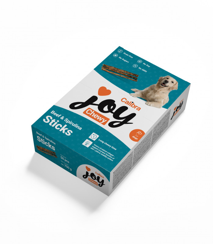Calibra Joy Dog Chewy Beef & Spirulina Sticks 700 g