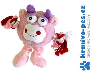 Tommi Hračka pes Monster Friend růžový plyš 21cm