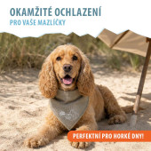 CoolPets chladící šátek Beige vel. L/85x40cm